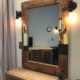 reclaimed wood and tin salon mirror