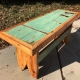 reclaimed pine bench