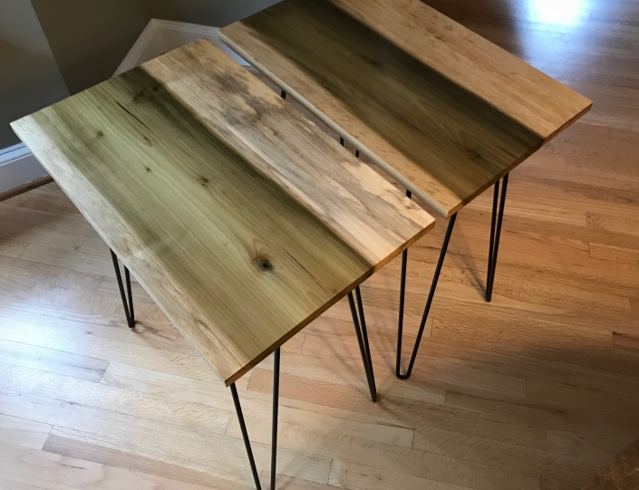 reclaimed poplar side tables