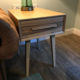 Mid-century inspired solid ash end tables