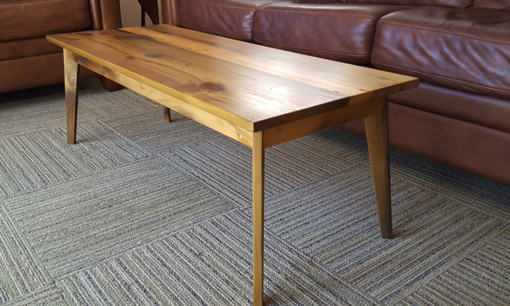reclaimed cypress coffee table