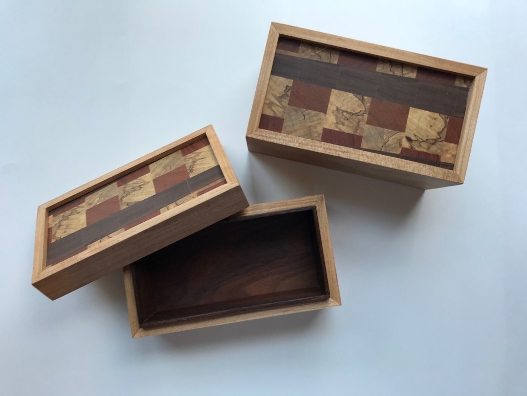 chaotic top box with walnut lining