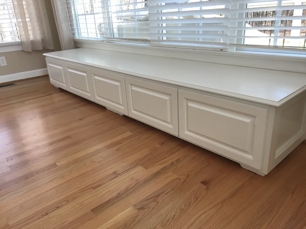 custom storage unit with 5 quiet-close drawers
